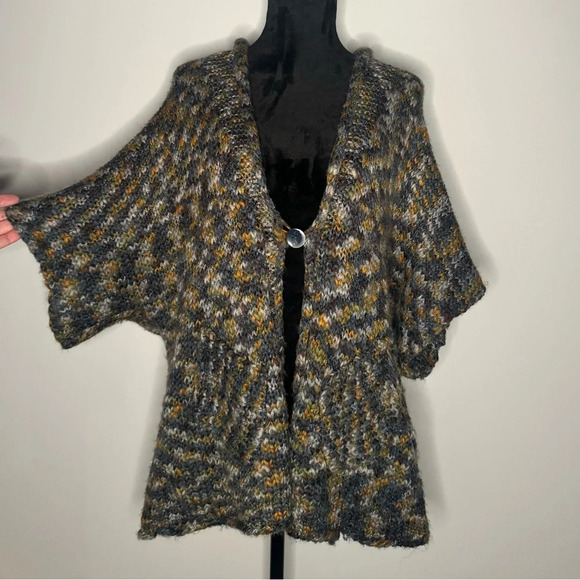 VTG Chunky Wool Jillian Nicole Knit One Button Cardigan Sweater - Picture 3 of 15